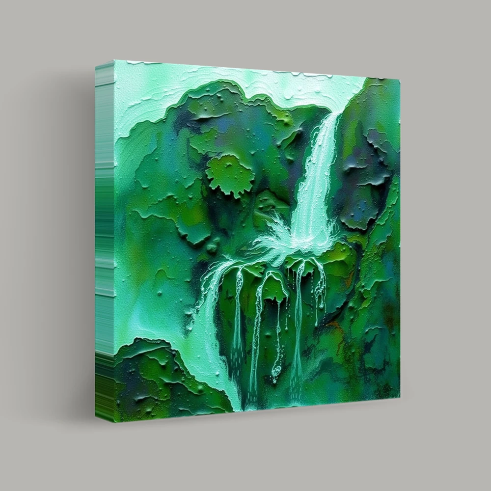 Cascade of Emerald Dreams — canvas