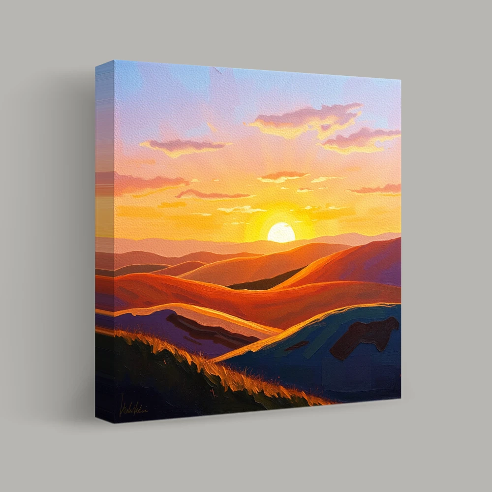 Radiant Horizon at Dusk — canvas