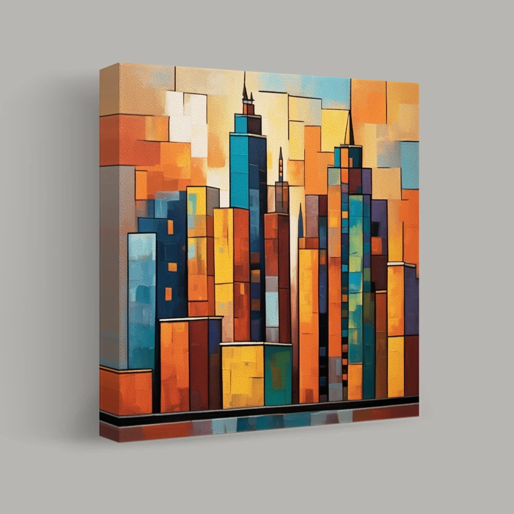 Abstract Skyline Symphony — canvas