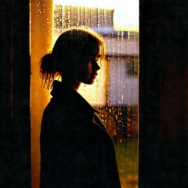 Shadows Behind Raindrops