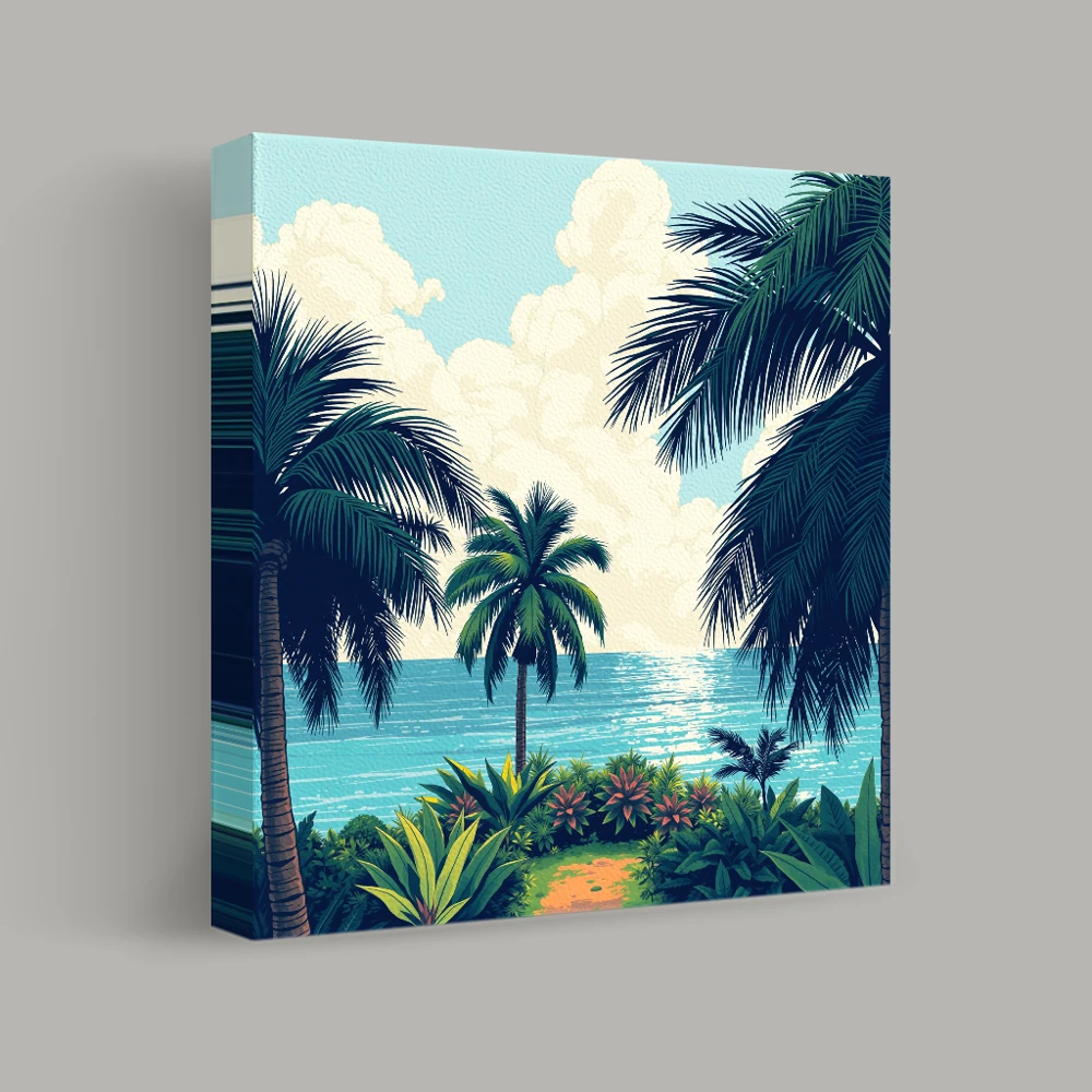 Beyond the Palms — canvas