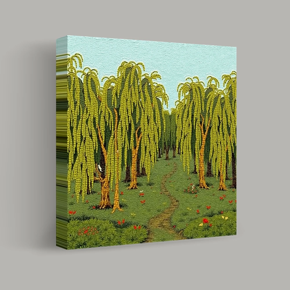 Whispering Willow Pathway — canvas