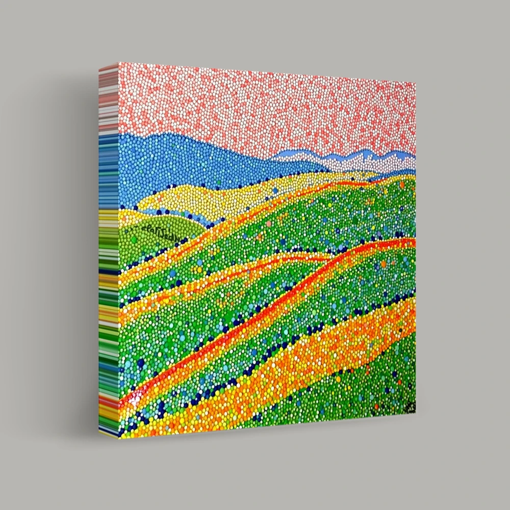 Dancing Dots of the Hillside — canvas