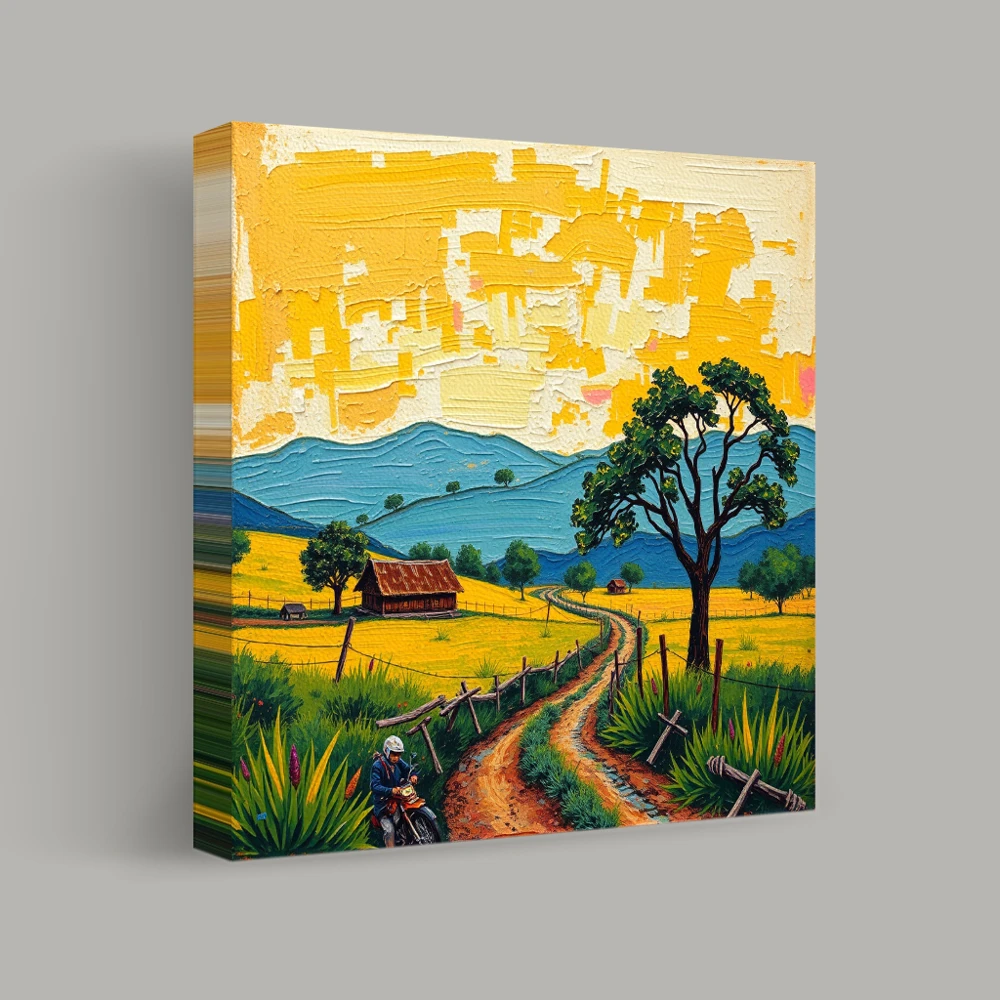 Journey Through Vibrant Fields — canvas