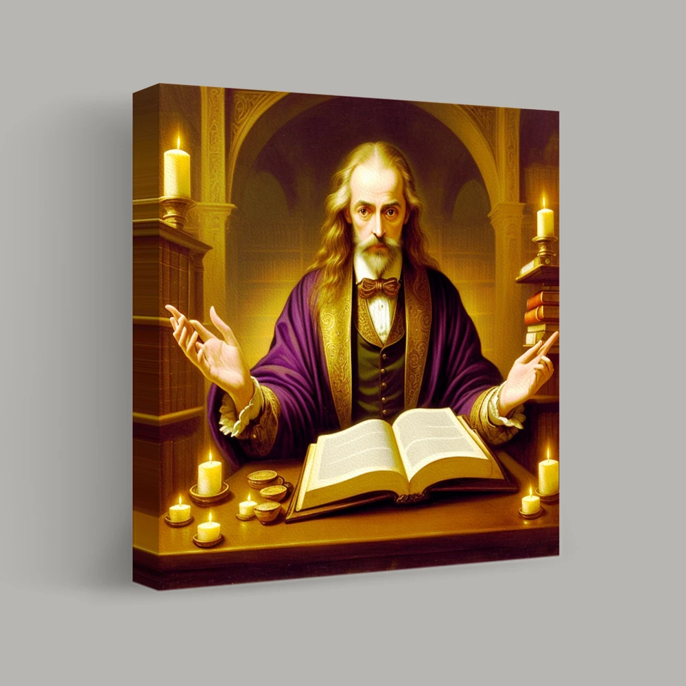 The Enchanted Scholar's Sanctum — canvas