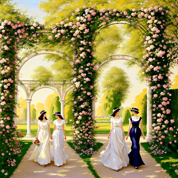 Strolling Through the Rose Pavilion