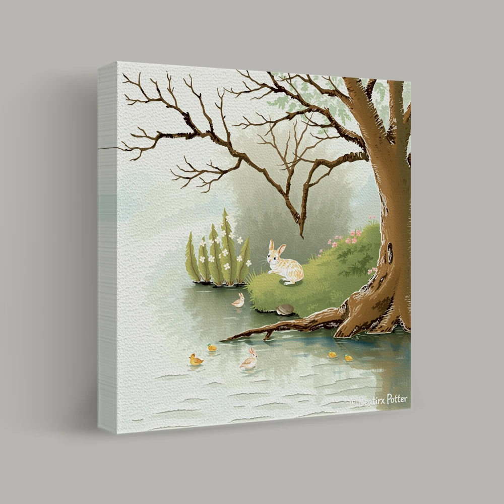 Serenity by the Pond — canvas