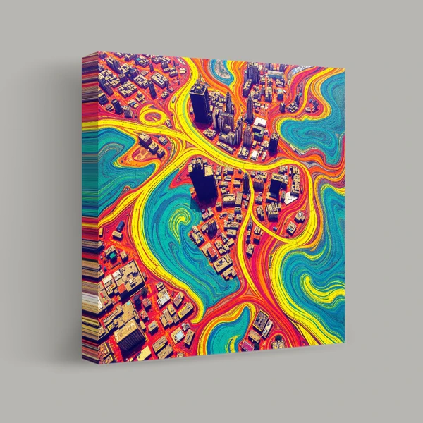 Skyline in Technicolor weergave 1