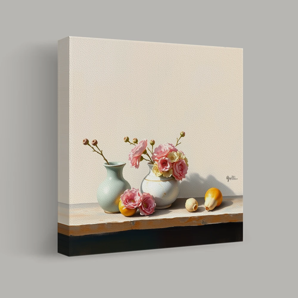 Petals and Porcelain — canvas