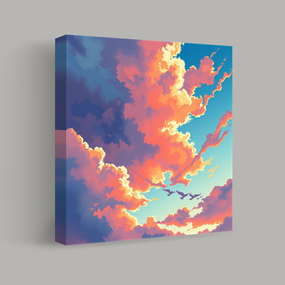 Flight Through Vibrant Skies — canvas