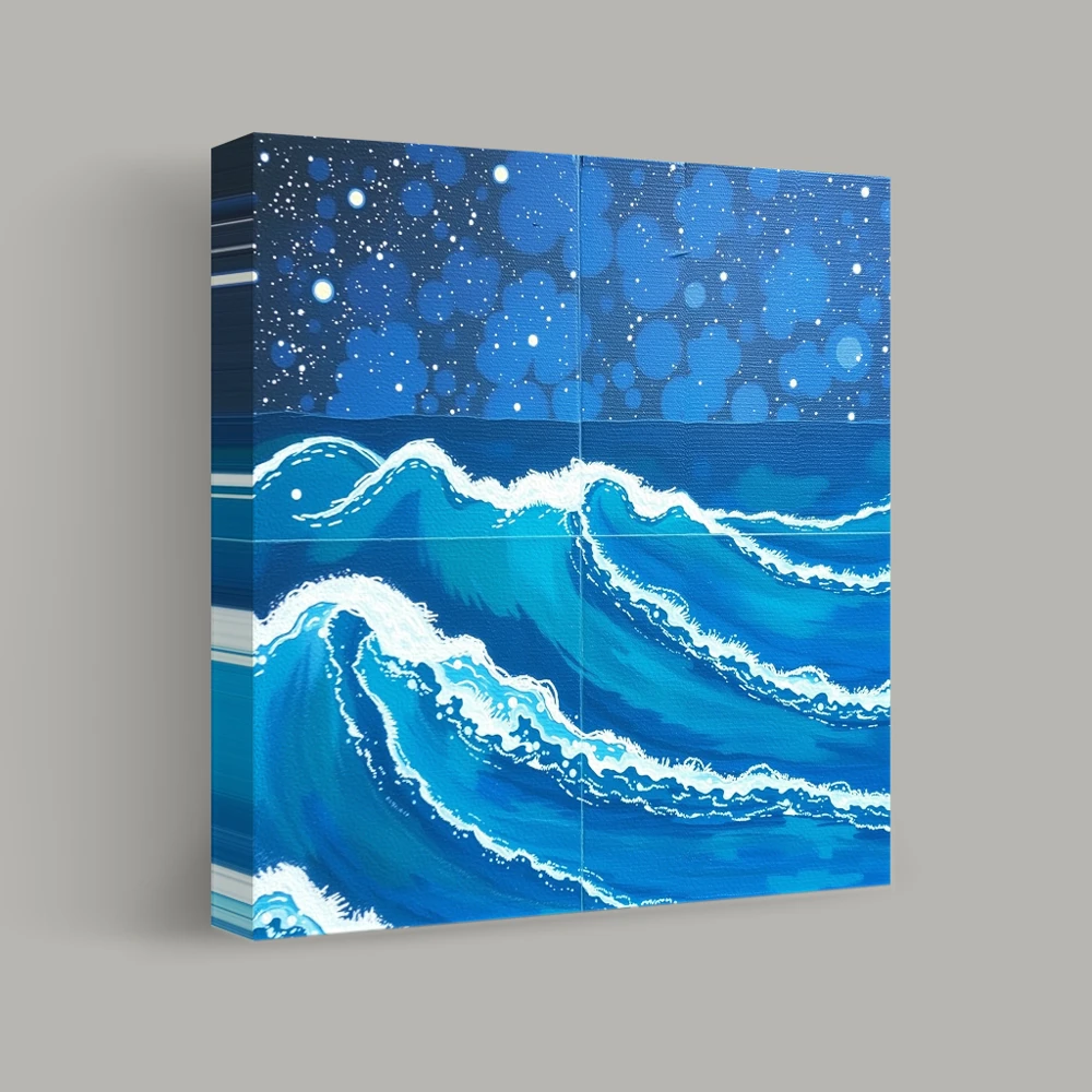 Night's Ocean Symphony — canvas