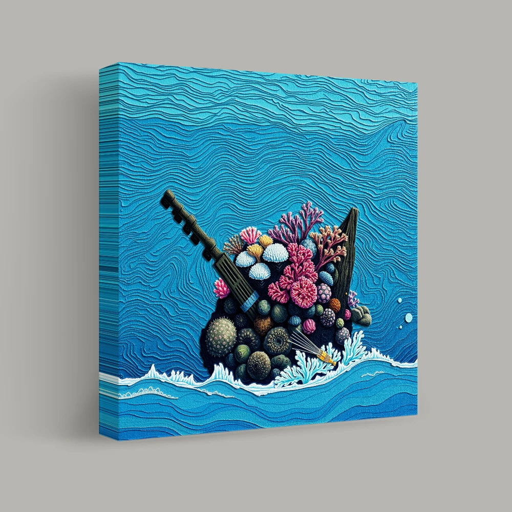 Harmony of Sea and Strings — canvas