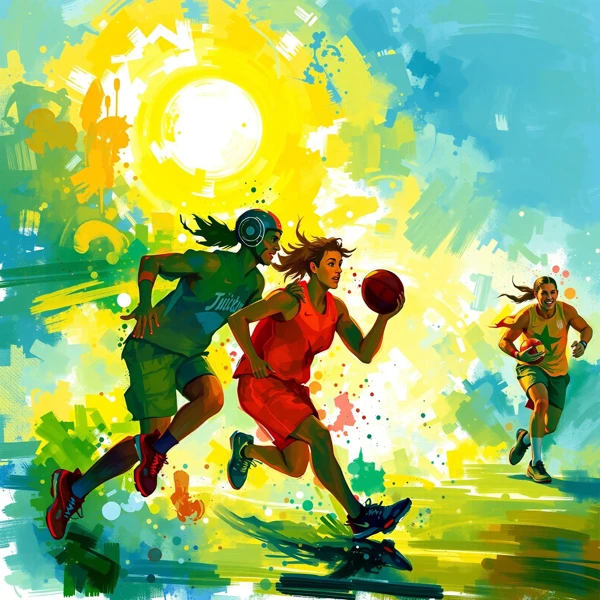 Vibrant Basketball Scene