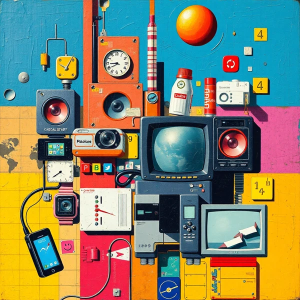Retro Tech Tapestry