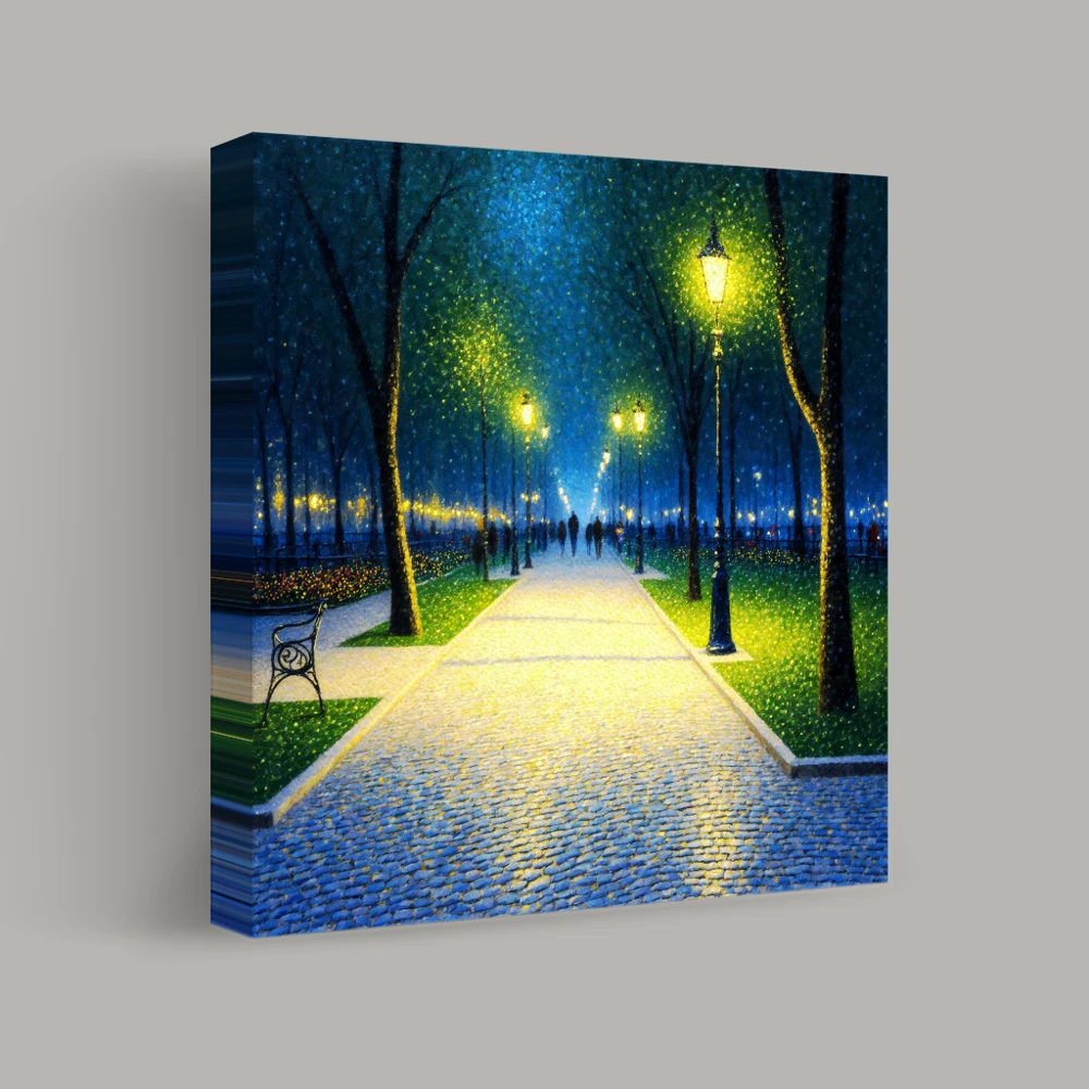 Stroll Through the Luminous Park — canvas