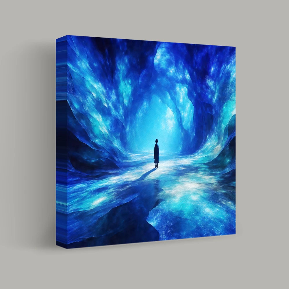 Journey Through the Cosmic Cavern — canvas
