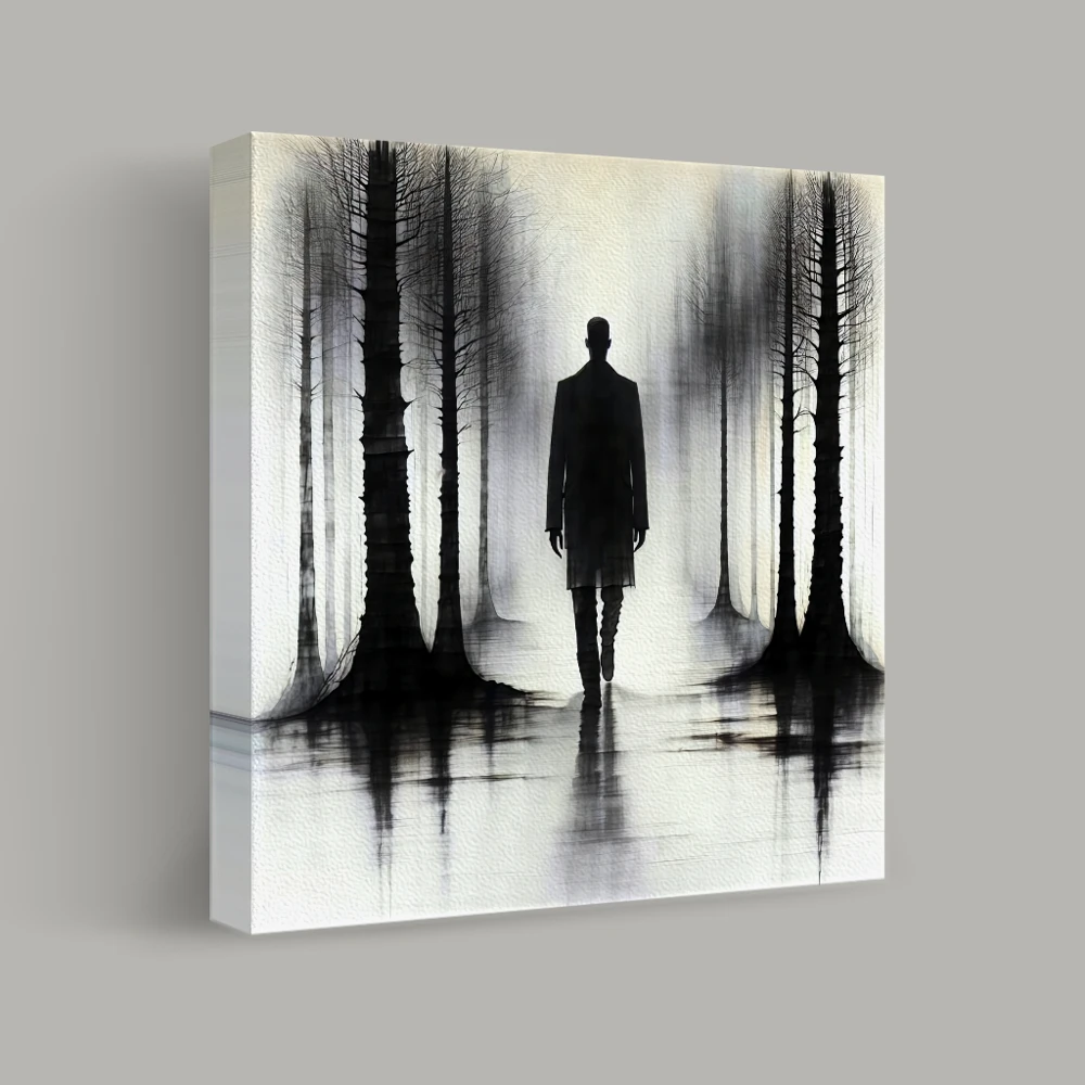Solitude in the Misty Woods — canvas