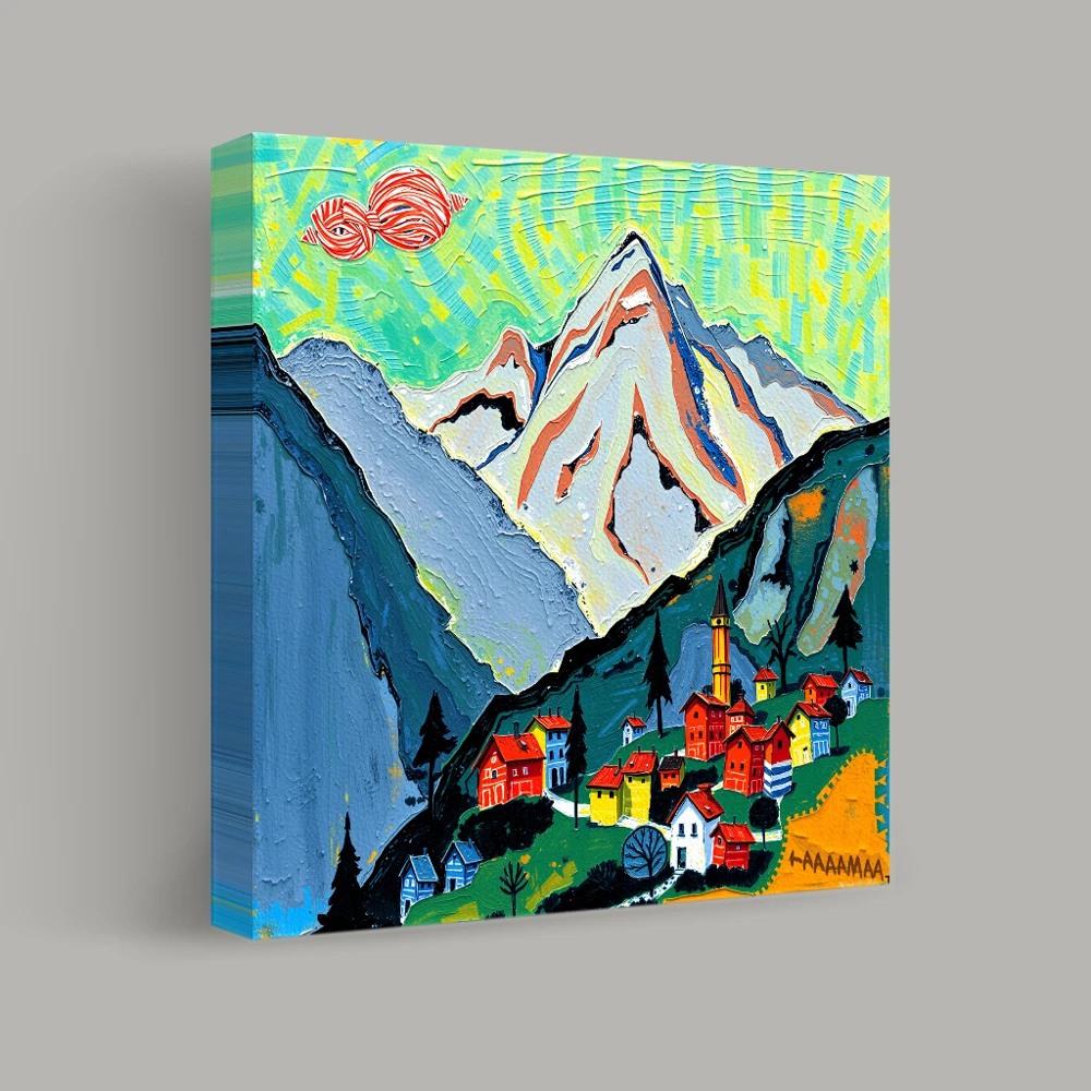 Whispers of the Alpine Village — canvas