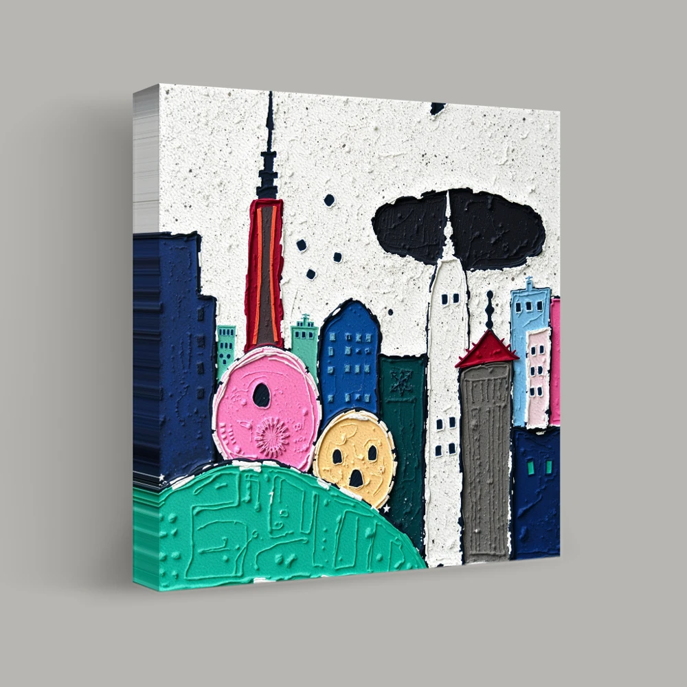Confectionery Skyline — canvas
