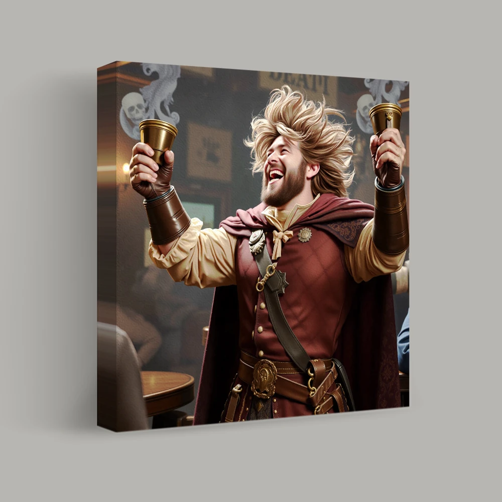 Revelry in Amber and Leather — canvas