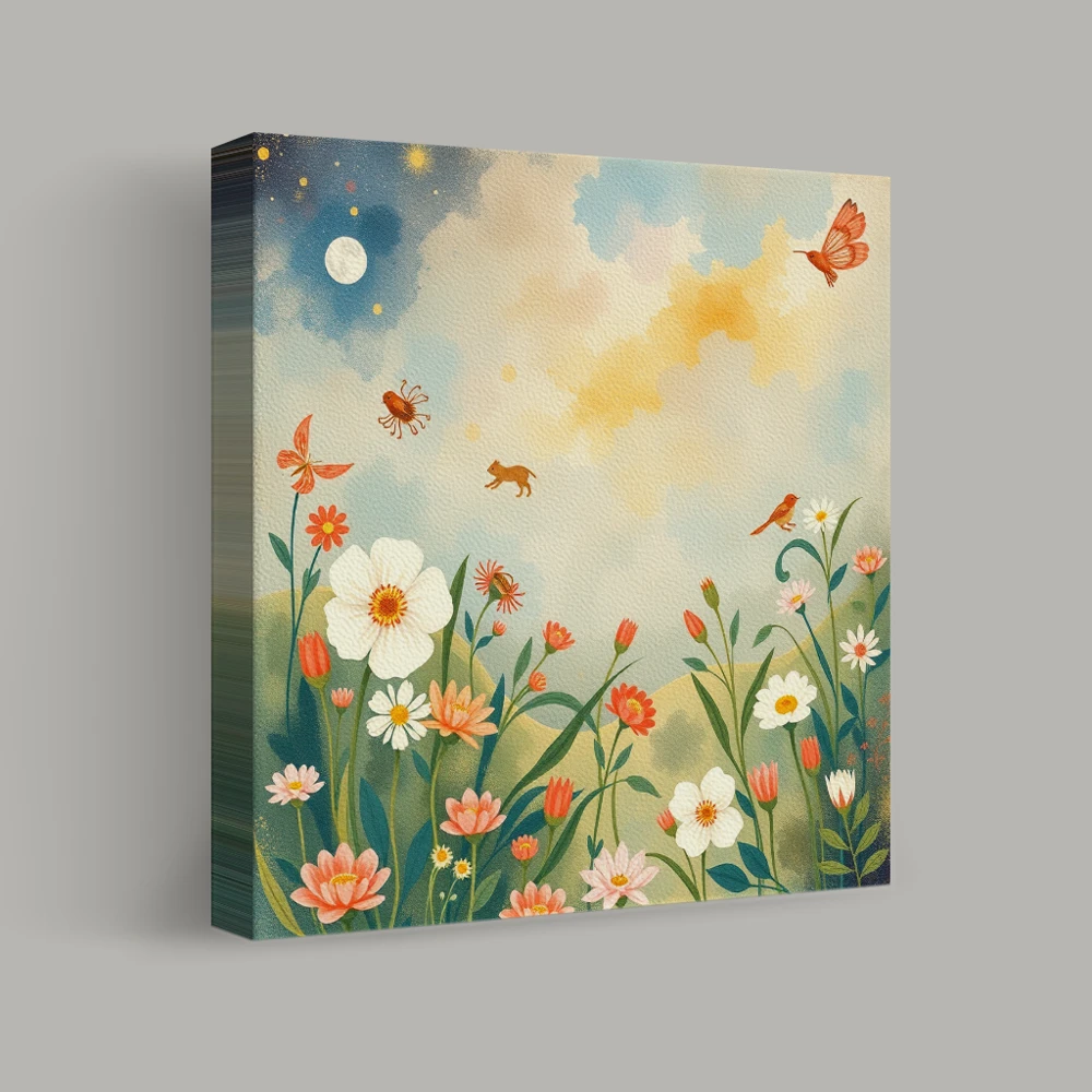 Enchanted Meadow at Dusk — canvas