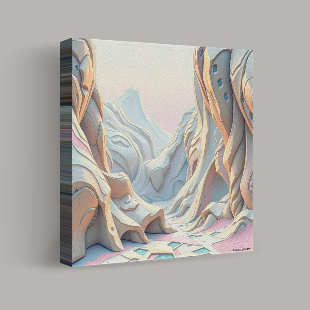 Whispers of the Abstract Canyon — canvas