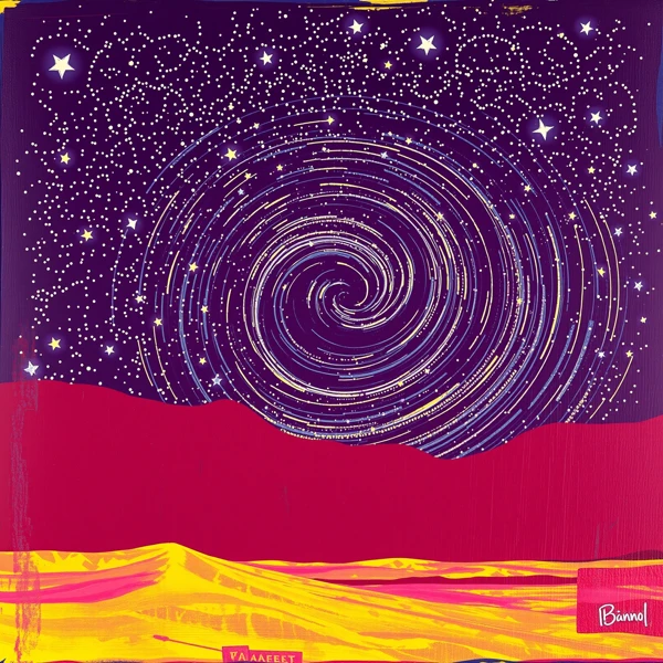 Celestial Whirlwind Over Desert