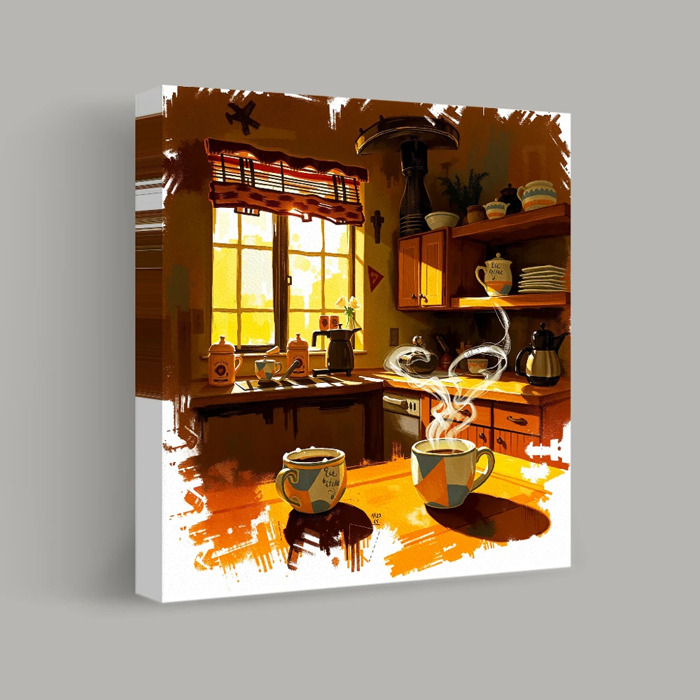 Morning Brew Reflections — canvas