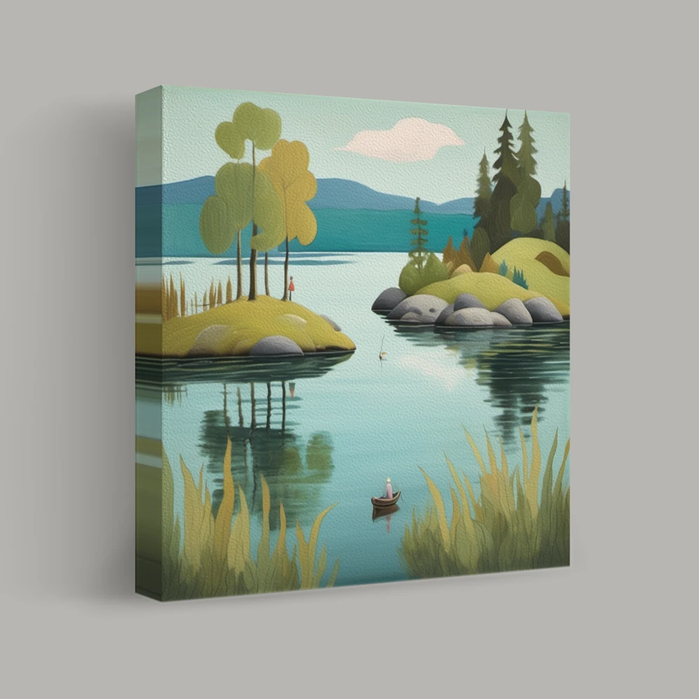 Serenity by the Lake — canvas