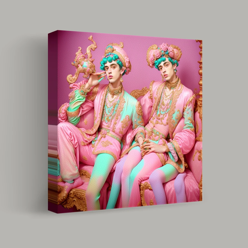 Ensueño real en pasteles — canvas