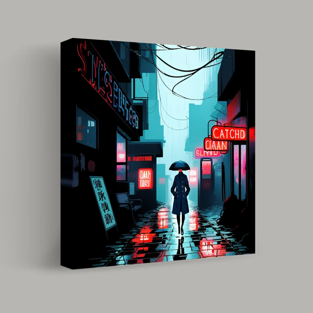 Neon Rain — canvas