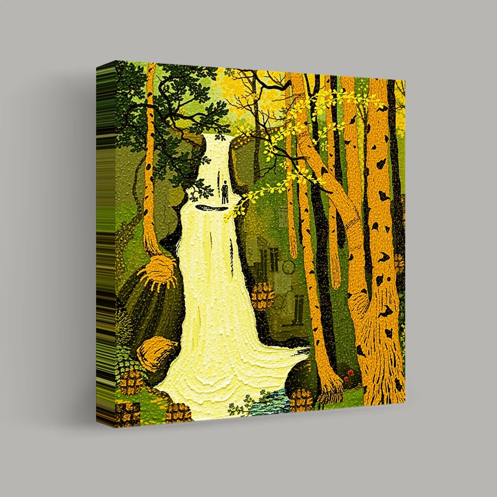 Whispering Woods and Cascades — canvas