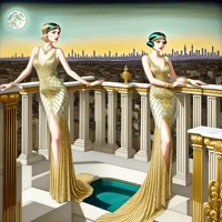 Glamour au clair de lune sur le toit miniature 2