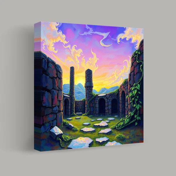 Ruins Beneath a Vivid Sky view 1