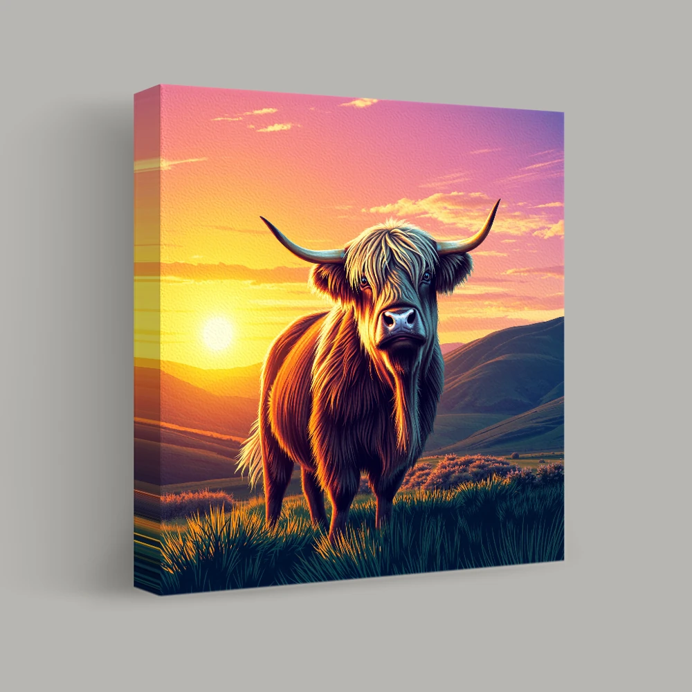 Majestic Highland Sunset — canvas