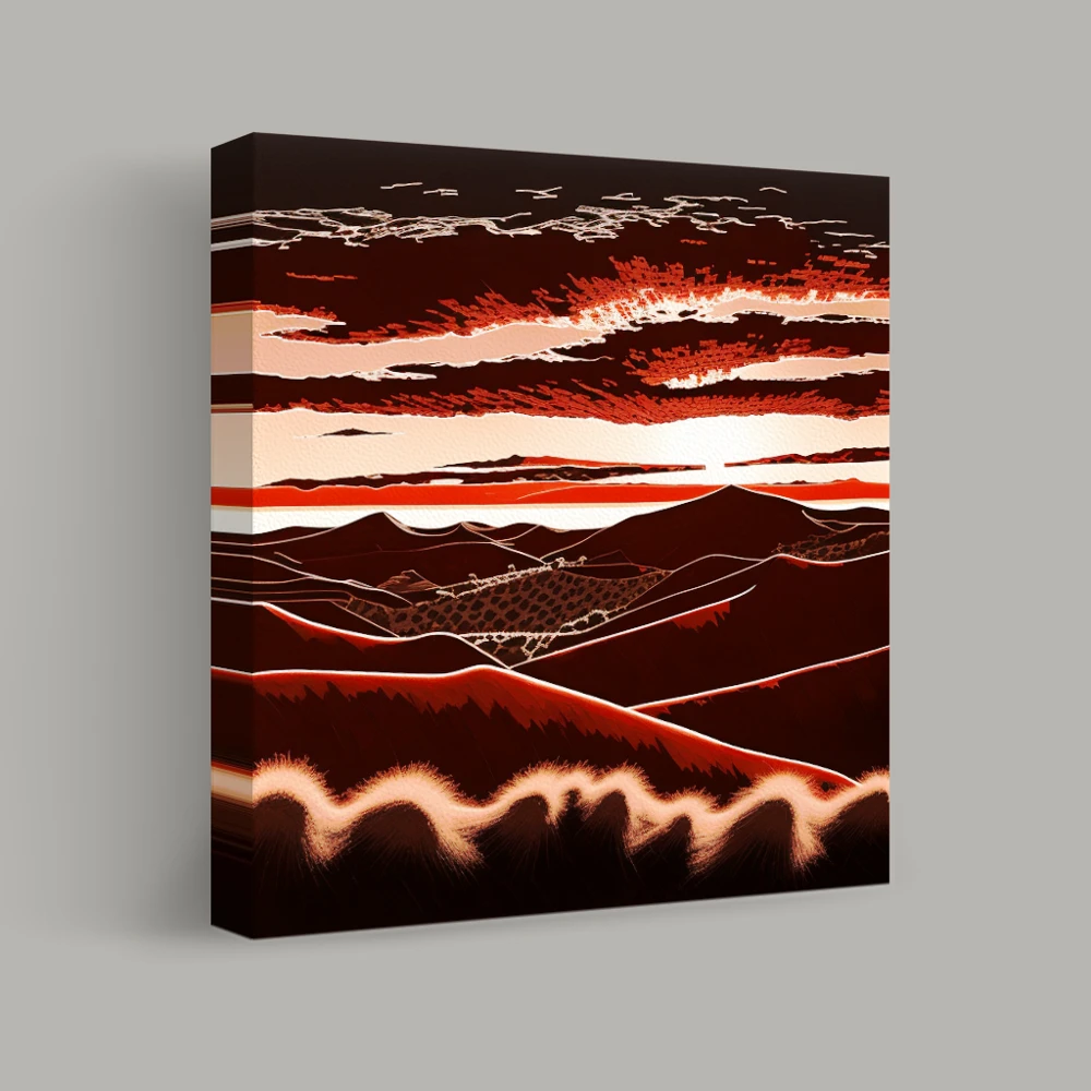 Crimson Dunes at Dusk — canvas