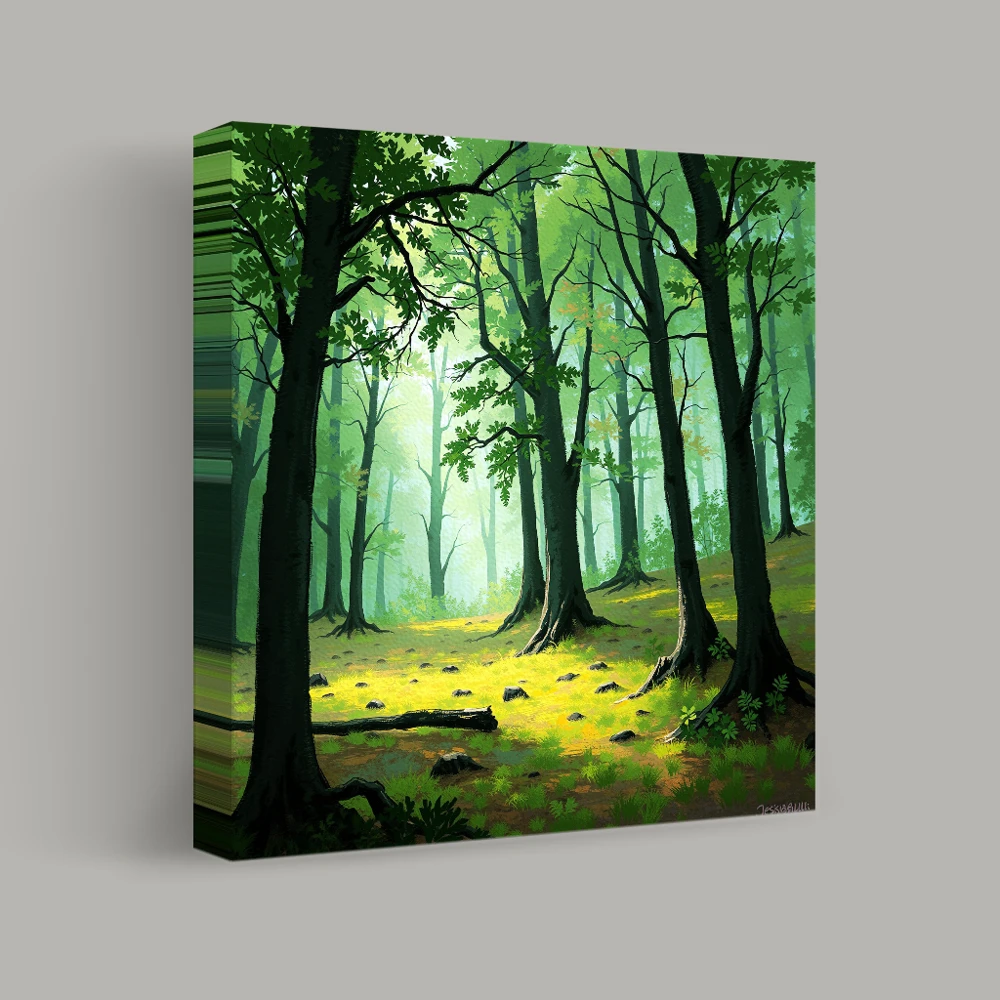 Enchanted Forest Glade — canvas