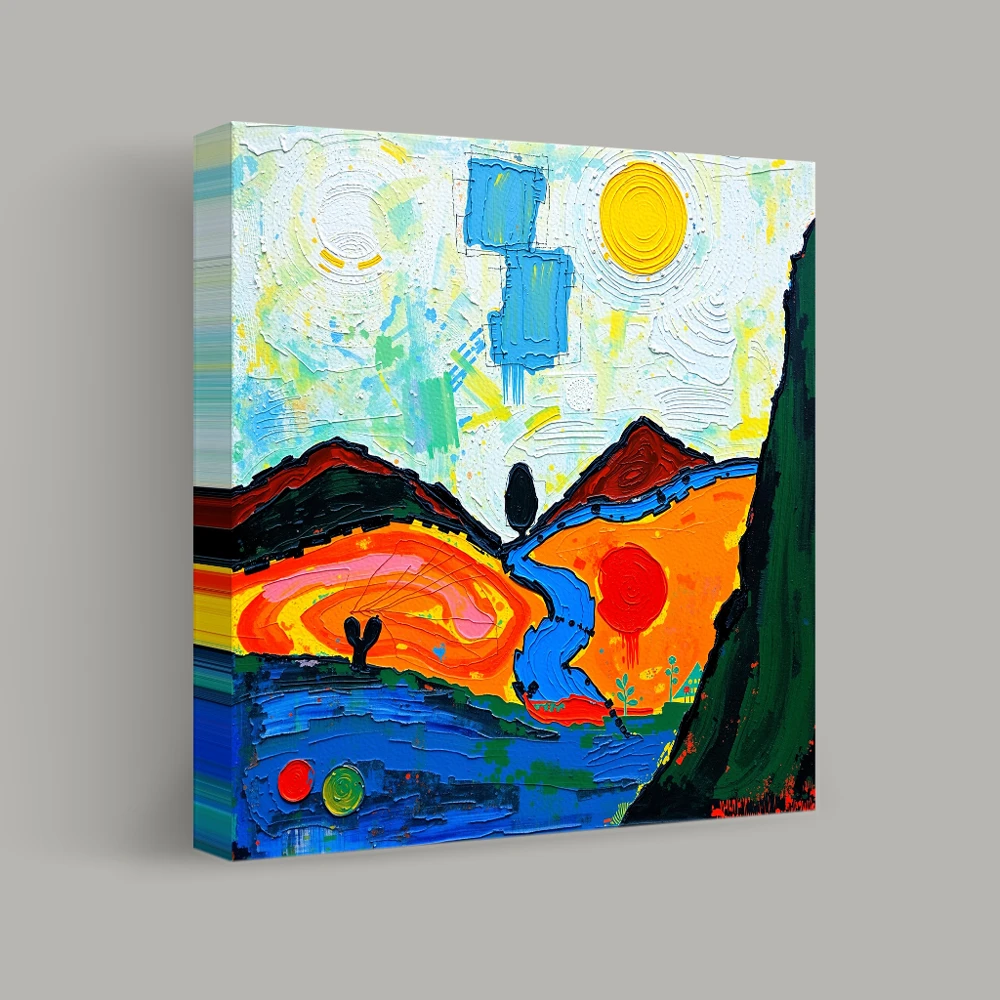 Journey Through Colorful Valleys — canvas