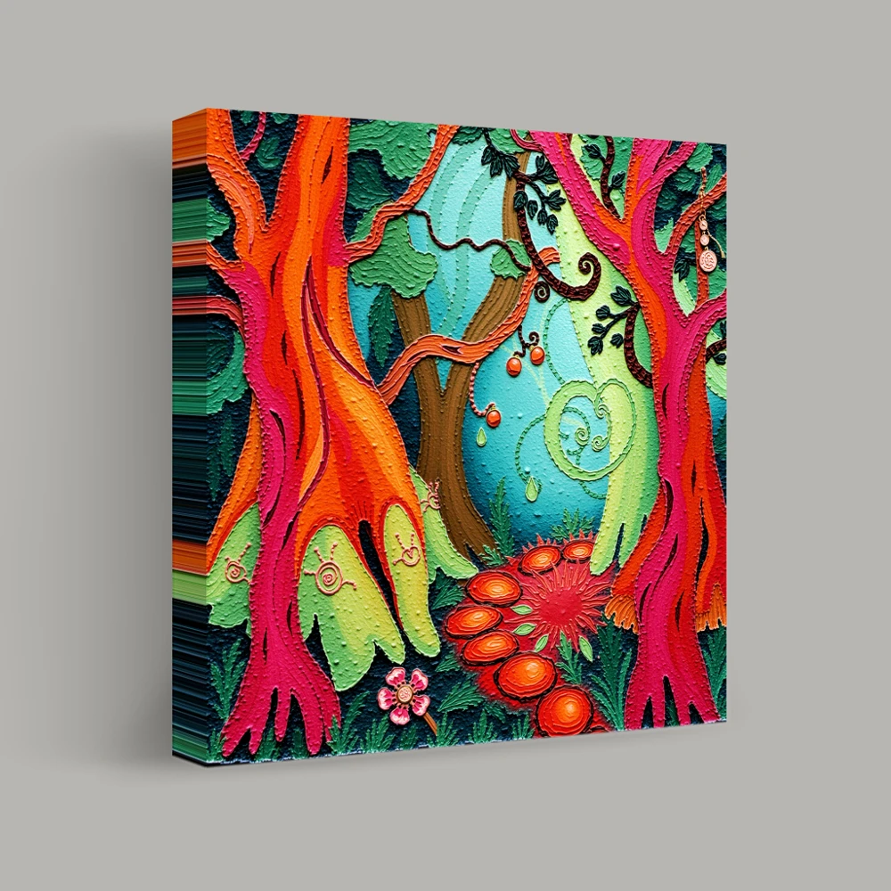 Enchanted Forest Pathways — canvas