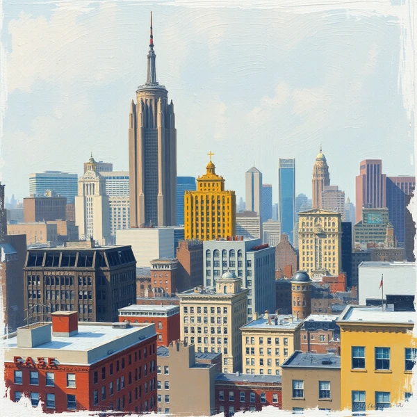 Urban Heights in Brushstrokes