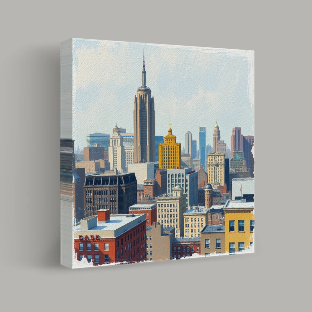 Urban Heights in Brushstrokes — canvas