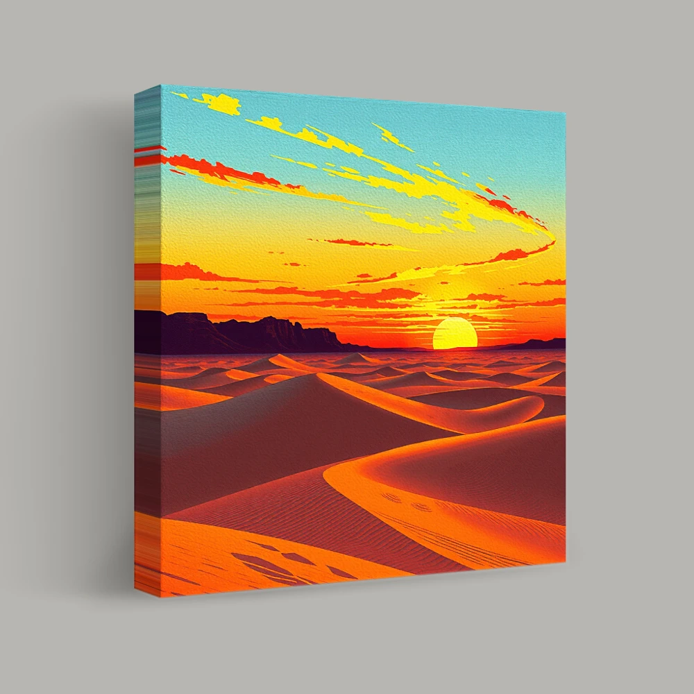 Dunes Beneath the Fiery Sky — canvas