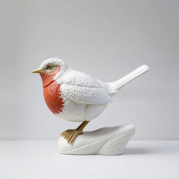 Porcelain Robin Figurine view 2