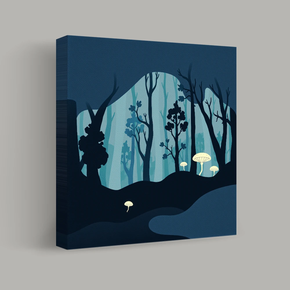 Enchanted Glow in the Woods — canvas