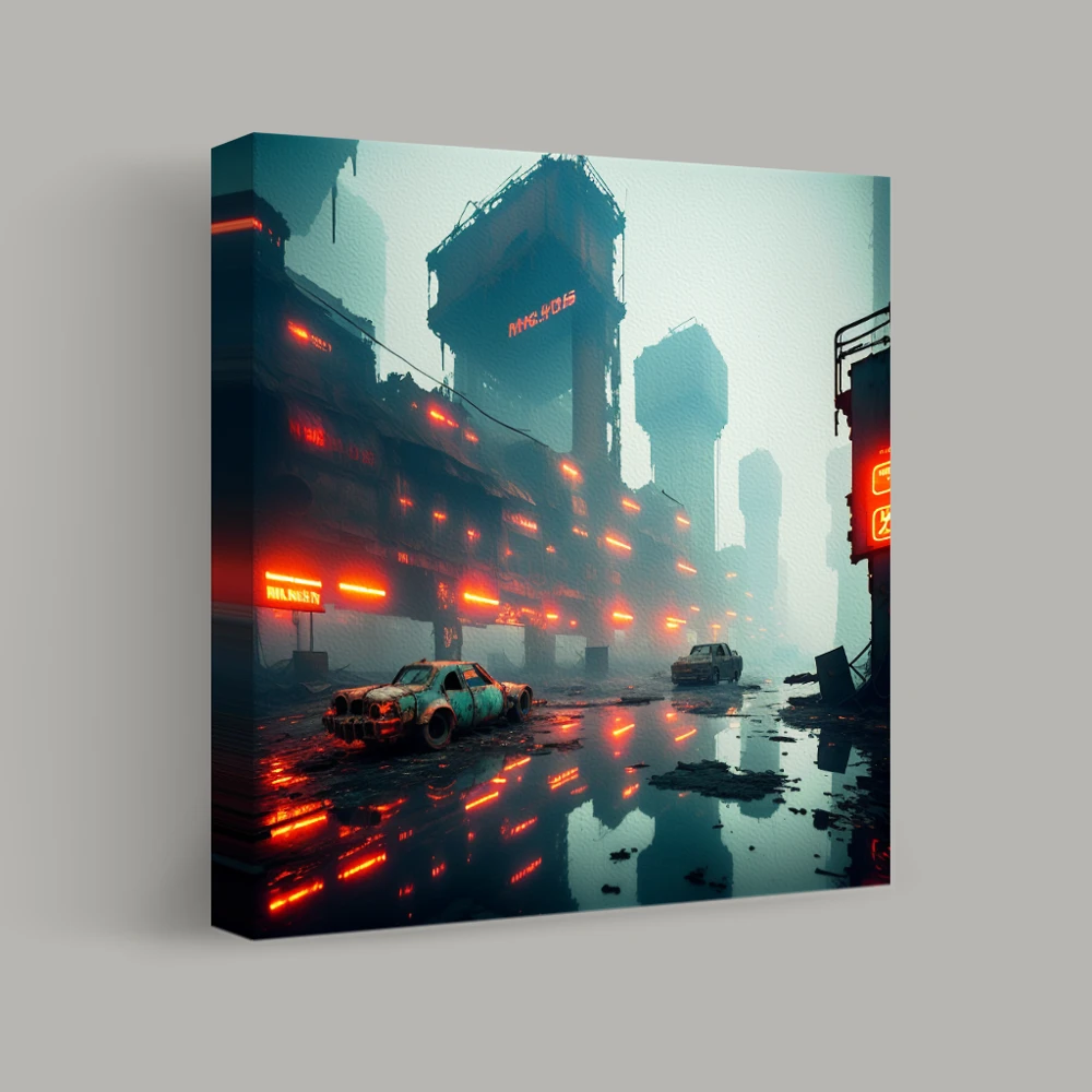 Neon Ruins of Tomorrow — canvas