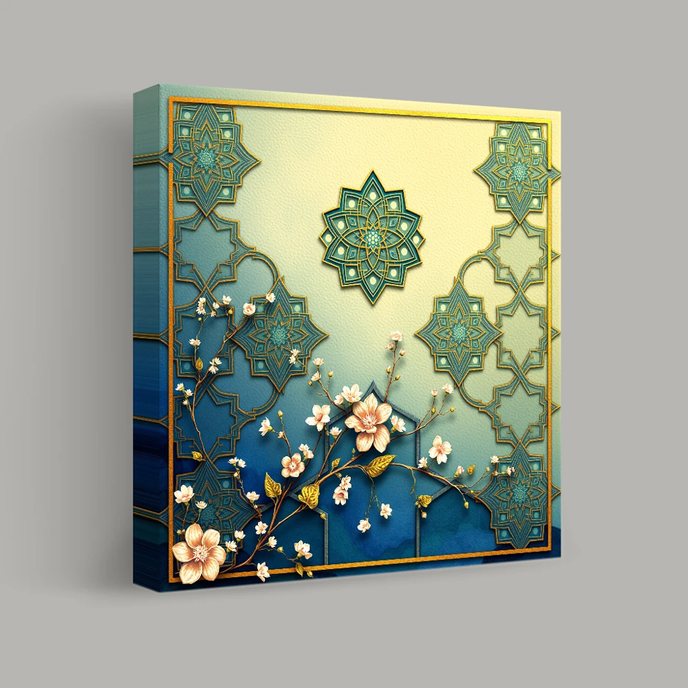 Geometric Blossoms — canvas