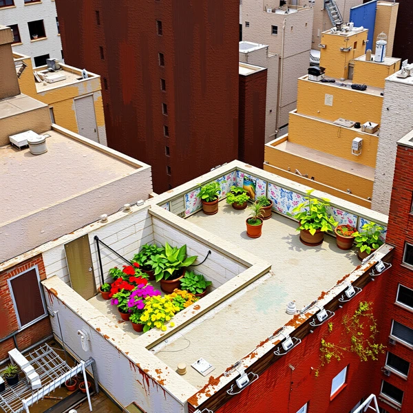 Rooftop Oasis Above the Cityscape