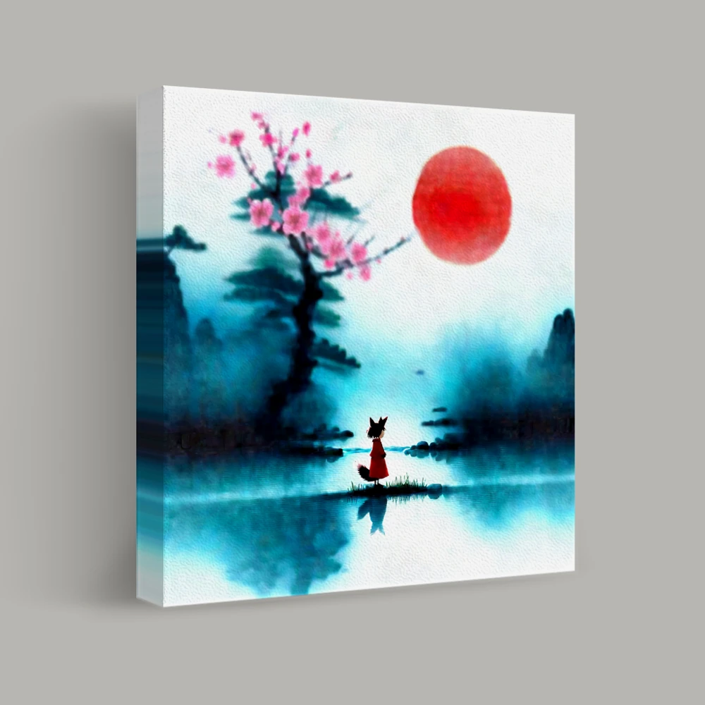 Twilight Reverie by the Cherry Blossom — canvas