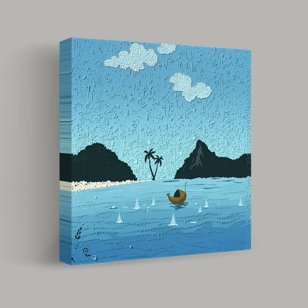 Viaggio verso le coste nascoste — canvas