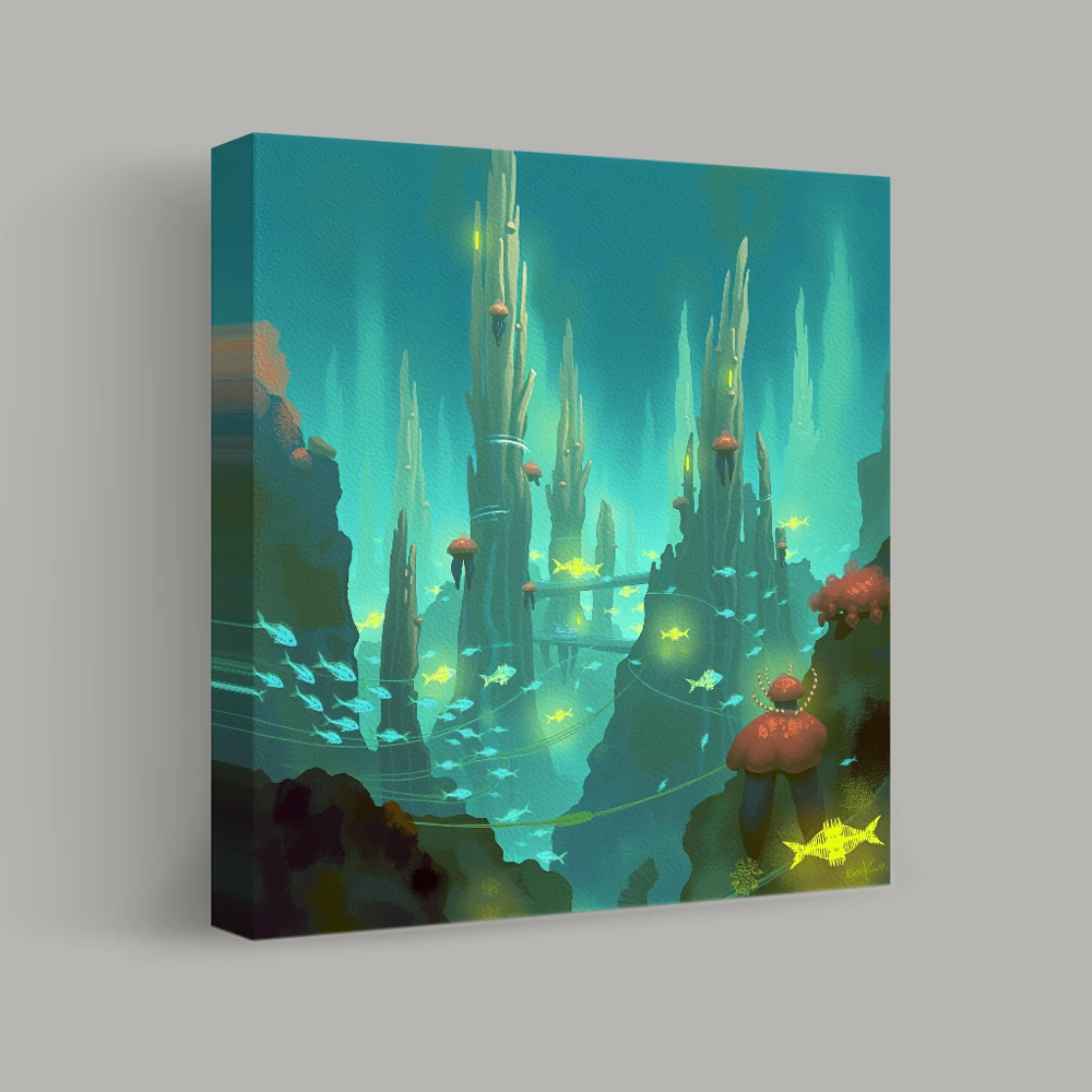 Beneath the Luminous Towers — canvas